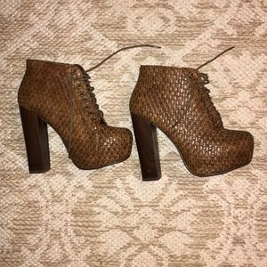 Lace Up Booties (new with no tags)